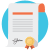 2 year certificate icon